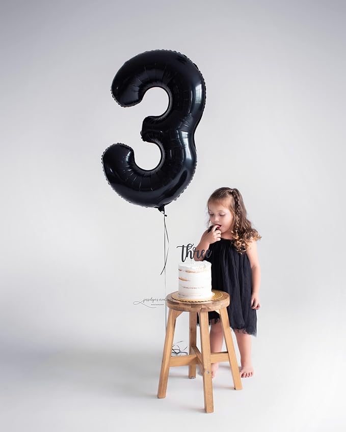 16 Balloon Number, Black Number 16th Birthday Balloons 40 Inch, Sweet 16 Years Old Black Birthday Decorations for Boys Girls, 16th Anniversary Decorations