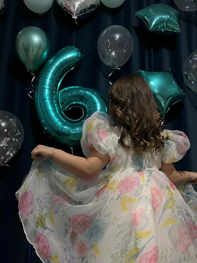 Teal Number 0 Balloon 40 Inch, 0 Balloon Numberfor 10th 20th 30th 40th 50th 60th Birthday Decorations, Teal Party Supplies for Men Women
