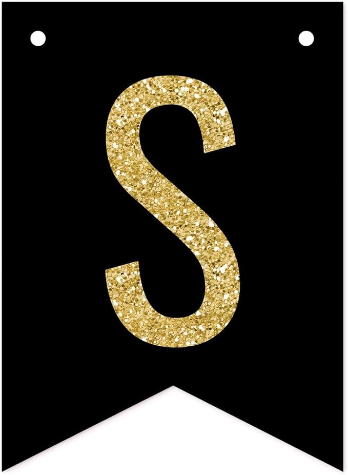 Andaz Press Faux Gold Glitter on Black Birthday Party Banner Decorations, She's 21 Bitches!, Approx 5-Feet, 1-Set, 21st Birthday Milestone Colored Hanging Pennant Decor