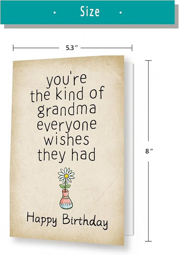 Funny Get Old Birthday Card for Grandma Nana, Humorous Grandma Birthday Card&Gift from Grandson Granddaughter, Cute Bday Gift for Grandmother Her
