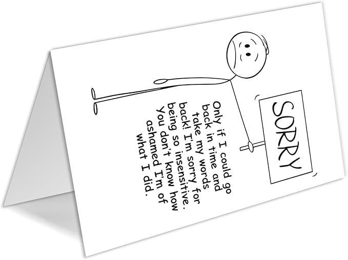 Apology Card for Him Her, I'm Sorry Gifts for Her, I'm Sorry Cards for Friends Family