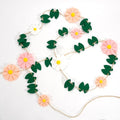 Misscrafts Felt Garland Flower Hanging Garland Daisy Party Banner Colorful 6.6ft for Baby Shower Grand Opening Party Festivals Room Decorations
