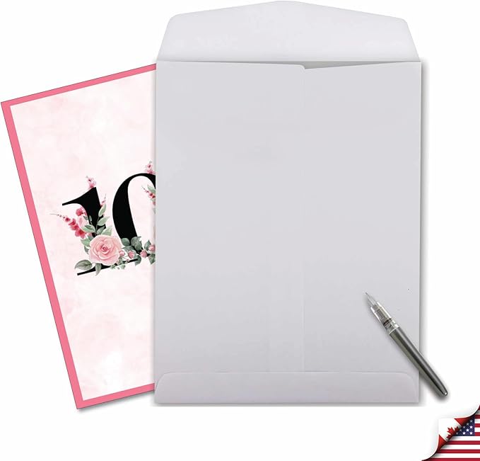 NobleWorks Oversize 101th Milestone Birthday Greeting Card 8.5 x 11 Inch with Envelope (1 Pack) Oversize Jumbo Floral Age 101 J8267MBG