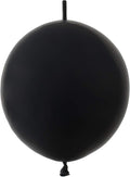 IN-JOOYAA 6 Inch Black Latex Link Balloon 100 Pcs Quick Linkable Balloon for Party Decoration