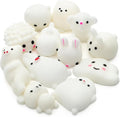 Mr. Pen- White Animal Squishy Toys, 12 Pack, Washable Twistable Stretchy Squishies, Soft Stress Relief Sensory Toys for Squeezing, Party Favors, Classroom Rewards & Kids’ Gifts, Easter Egg Fillers