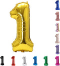 YPSelected 32 Inch Large Foil Helium Number Balloon Birthday Wedding Party 0-9 (Gold, 1)