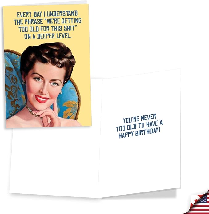 NobleWorks Assortment Pack of 3 Hilarious Birthday Greeting Cards with Envelopes (3 Designs, 1 Each) Vintage Vixens VC8130BDG-C1x3