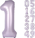 Lilac Number 1 Balloon 40 inch, Number 1 Birthday Balloon for Boy Girl, Lavender Foil One Balloon for 1st 10 11 12 16 18 Birthday Party, Anniversary Celebration Number Balloons Decorations