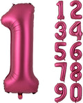 Number 1 Balloons 40 Inch Wine Red Burgundy Foil Helium Large Balloons for Birthday Party Anniversary Decorations（Digital 1)