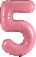 YPSelected 32 Inch Large Foil Helium Number Balloon Birthday Wedding Party 0-9 (Baby Pink, 5)