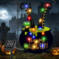 Halloween LED Lighted Garden Flag for Outside, 12x18 in Solar Double Sided Witch Feet Shape Yard Flag, Halloween Decorations for Patio Lawn, Home Porch
