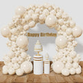 KAWKALSH Sand White Balloon Arch Kit 111Pcs 18 12 5 Inch Latex Party Balloons Garland for Birthday Baby Shower Wedding Engagement Anniversary Christmas Party Decorations