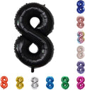 YPSelected 32 Inch Large Foil Helium Number Balloon Birthday Wedding Party 0-9 (Black, 8)
