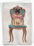 NobleWorks - Dog Lovers Birthday Greeting Card with 5 x 7 Inch Envelope (1 Card) Puppy Bday Crowned Creatures - Dog C2825FBDG