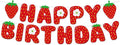 Strawberry Happy Birthday Banner Baby Shower Red Berry Strawberry Theme Birthday Party Boys Girls Fruit Party Decoration Supplie