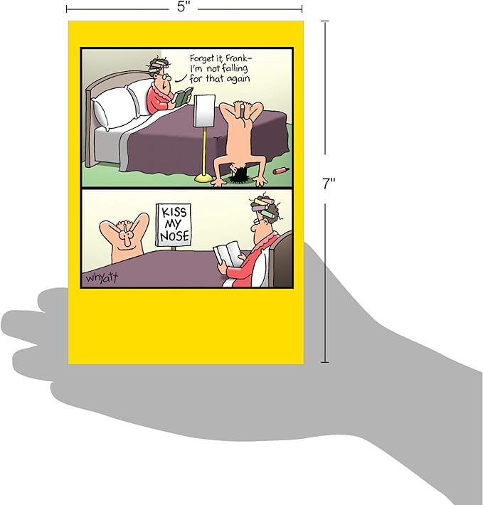 NobleWorks Hilarious Birthday Greeting Card with 5 x 7 Inch Envelope (1 Card) Bday Kiss my nose Tim Whyatt Birthday Cartoon 8347Z