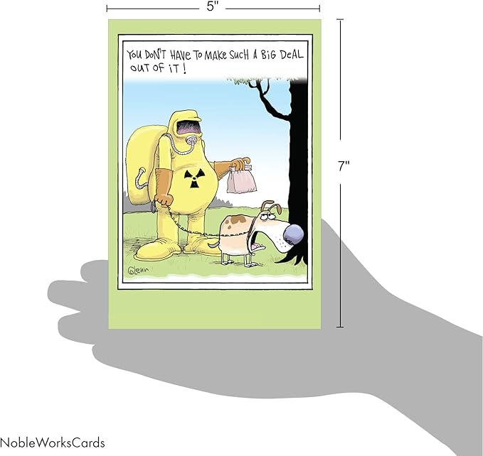 NobleWorks - Funny Birthday Greeting Card with Envelope (4.63 x 6.75 Inch) - Make Such A Big Deal 4370
