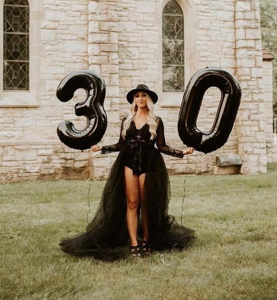 10 Balloon Number, Black Number 10th Birthday Balloons 40 Inch, 10 Years Old Black Birthday Decorations for Boys Girls, 10th Anniversary Decorations