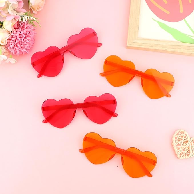 Heart Sunglasses 12/18/24 Pcs Heart Shaped Glasses for Women Cute Funny Party Glasses Party Favors Accessories