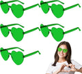 PLULON Heart Sunglasses for Women 5/12/25 Pcs, Heart Glasses Valentine Day Rimless Shaped Candy Color Fun Glasses Party Favor