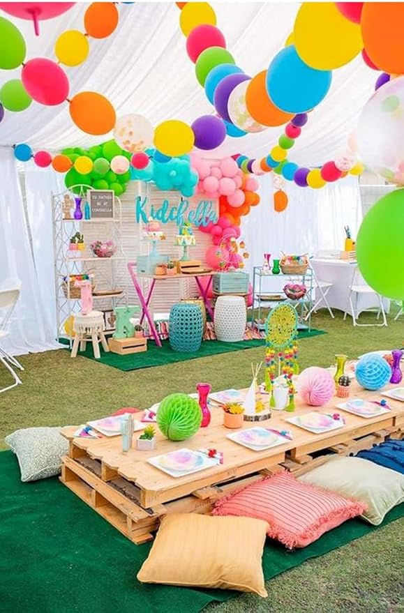IN-JOOYAA 6 Inch Nude Latex Link Balloon 100 Pcs Quick Link Balloons for Party Decoration