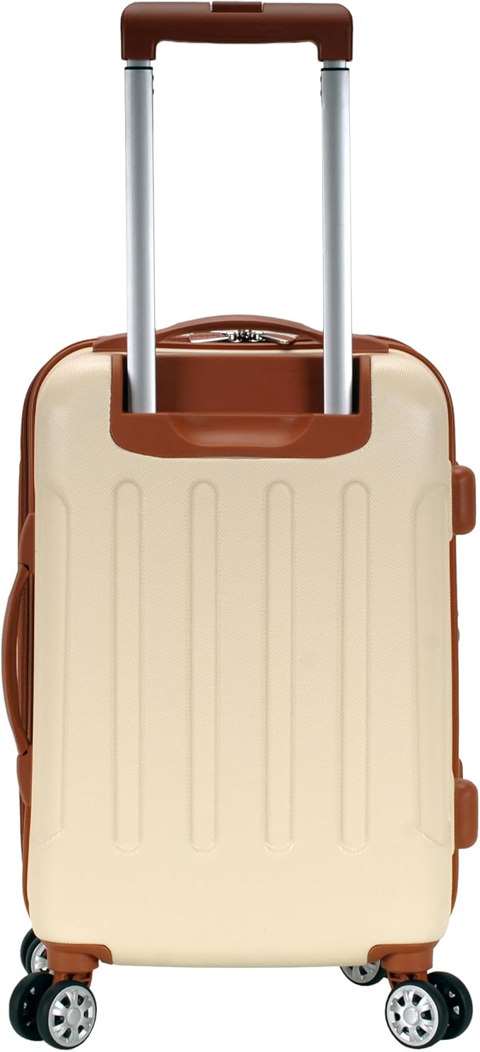 Rockland London Hardside Spinner Wheel Luggage, Carry-On 20", White