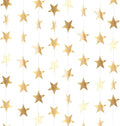 Patelai Glitter Star Garland Banner 2026 Graduation Decor 130 Feet Star Hanging Banner Twinkle Backdrop for Party Birthday Classroom Wedding Supplies(Champagne Gold)