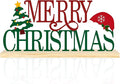 COCHIE Metal Merry Christmas Sign, Christmas Tree Table Centerpieces Decorations for Home, Office, Shelf, Mantel, Indoor, Xmas Red and Green Party Decor Supplies (XMAS A)