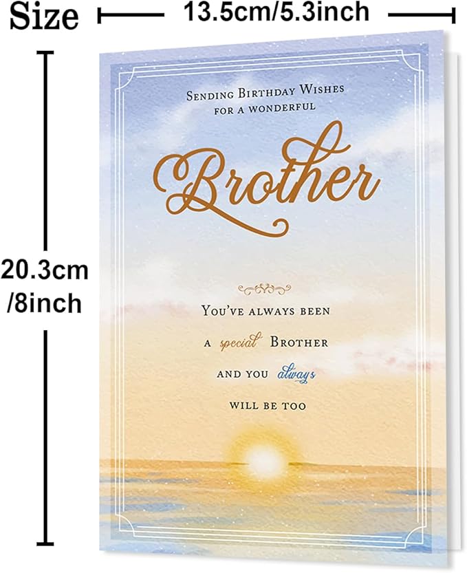 Funny Birthday Card for Brother, Happy Birthday Brother Card, Humorous Sibling Birthday Gifts, Funny & Heartfelt Greeting Card for Bros