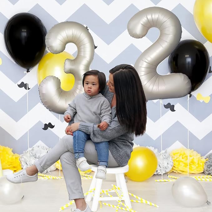 Number 3 Balloons White Sand Three Balloon for 3 Year Old Birthday Decorations 40 Inches Cream White Large Numbers 3rd Birthday Party Nude Ballons Beige 3 Digital Neutral Balloon Pearl White 3