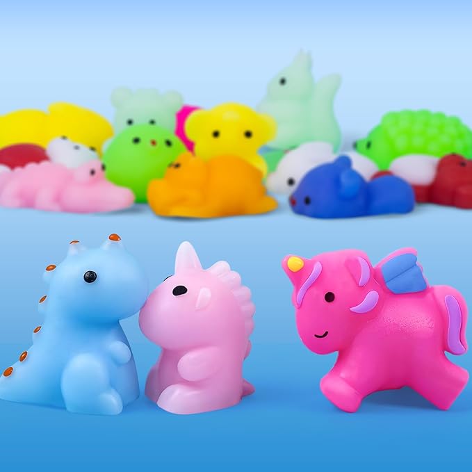 200 Pack Squishy Toys, Mochi Squishy Bulk, Kawaii Squishies Party Favors for Kids, Stress Relief Sensory Toys, Treasure Box Toys for Classroom Prizes, Easter Basket Stuffers,Goodie Bags Fillers