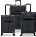 U.S. Traveler Anzio Softside Expandable Luggage with Spinner Wheels, Dark Grey, 3-Piece Set (22/26/30)