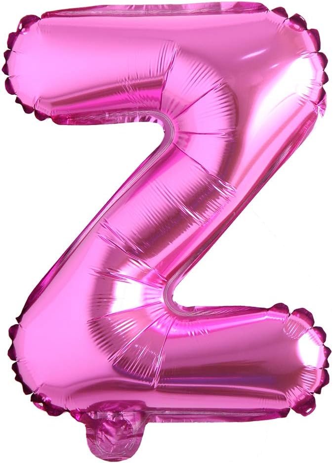 16" inch Single Rose Red Alphabet Letter number Balloons Aluminum Hanging Foil Film Balloon Wedding Birthday party decoration banner Air Mylar Balloons (16 inch Rose Red Z)