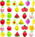 32pcs Mochi Squishy Toys Set for Kids, Mini Squishies Kawaii Fruit Squeeze Toys Pack Cute Stress Relief Anxiety Toys for Boys Girls