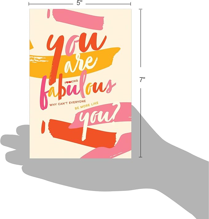 NobleWorks - 1 Sassy Happy Birthday Card Funny - Hilarious Grown-Up Card for Women, Wife, Stationery Humor - You are Fabulous C6409BDG