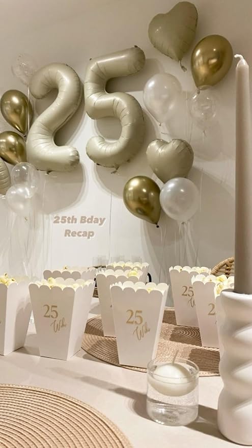 Number Balloons 40 Inch, Cream Balloons for Birthday Party Decoration, Foil Number 1 Ballon for 1, 10, 11, 100 Celebration, Boy and Girl Birthday, Baby Shower, Anniversary Decor