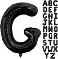 Black Letter G Balloons, 40 Inch Alphabet G Letter Balloons Foil Mylar Big Letter Balloons for Birthday Party Anniversary New Year Graduation Wedding Decorations