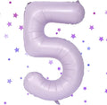 40 Inch Purple Number Balloons Light Purple 5 Balloon Matte Purple Birthday Balloons 0-9 Birthday Wedding Party digital Decorations (Number 5)
