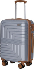 Romswi 22x14x9 Airline Approved 21in Carry On Luggage,Expandable Hardshell Suitcase with Double Spinner Wheels for 20% More Space, Lightweight Hardside CarryOn withYKK Zipper,Scratch-Resistant Silver