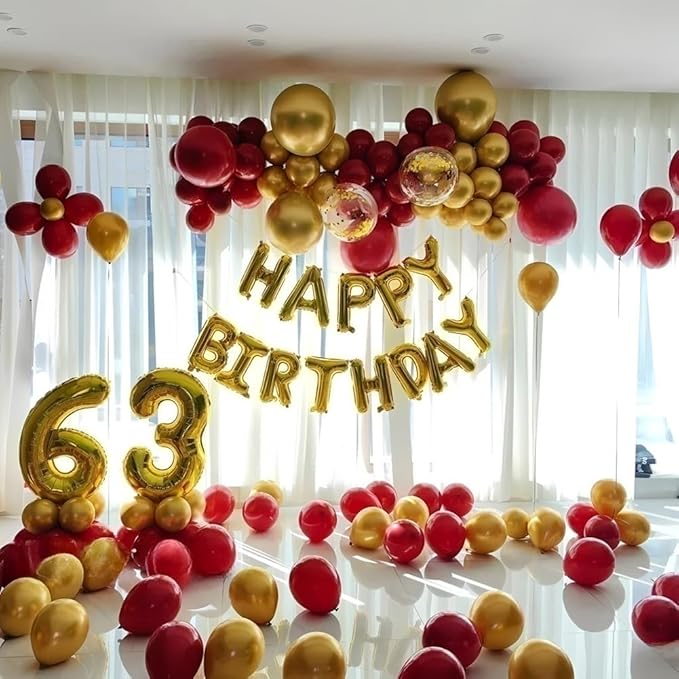 200 Pcs Red and Gold Balloons 5 Inch Metallic Latex Bulk Small Balloon Arch Garland Kit for Birthday Wedding Bridal Baby Shower Supplies Graduation Party Decorations
