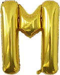 M Letter Balloons, 40 Inch Large Gold Letter Balloons, A to Z Mylar Balloons Letters, M Foil Balloon, for Birthday, Baby Shower, Wedding, Anniversary Party Decoration
