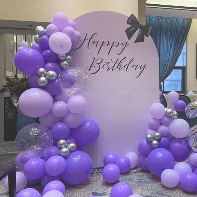 AZOWA 24 Inch Purple Balloon 10 Large Latex Balloons for Party Wedding Birthday Baby Shower Decoration (Purple, 10 Pcs)