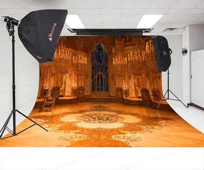 Wedding Birthday Party Background 10x10ft Gold Palace Backgdrops for Photography Portrait Baby Shower Cake Table Banner Photo Studio Props BJLSLY226