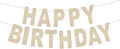 Happy Birthday Banner Gold Glitter Banner for Women and Men - Birthday Party Hanging Decorations (gold)
