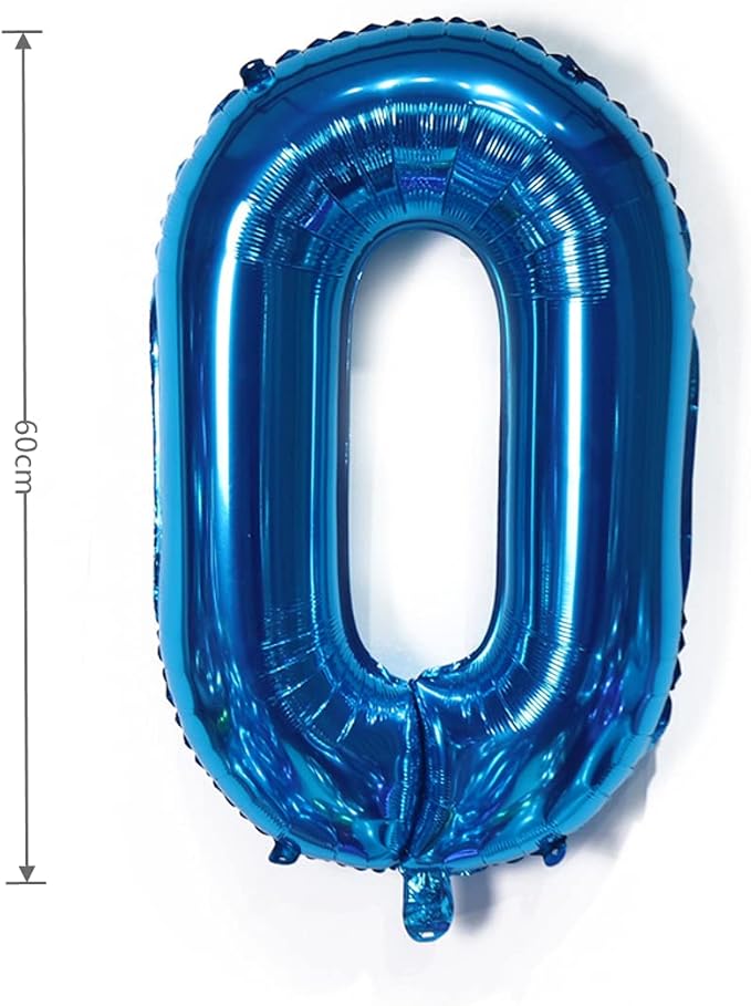 YPSelected 32 Inch Large Foil Helium Number Balloon Birthday Wedding Party 0-9 (Blue, 0)