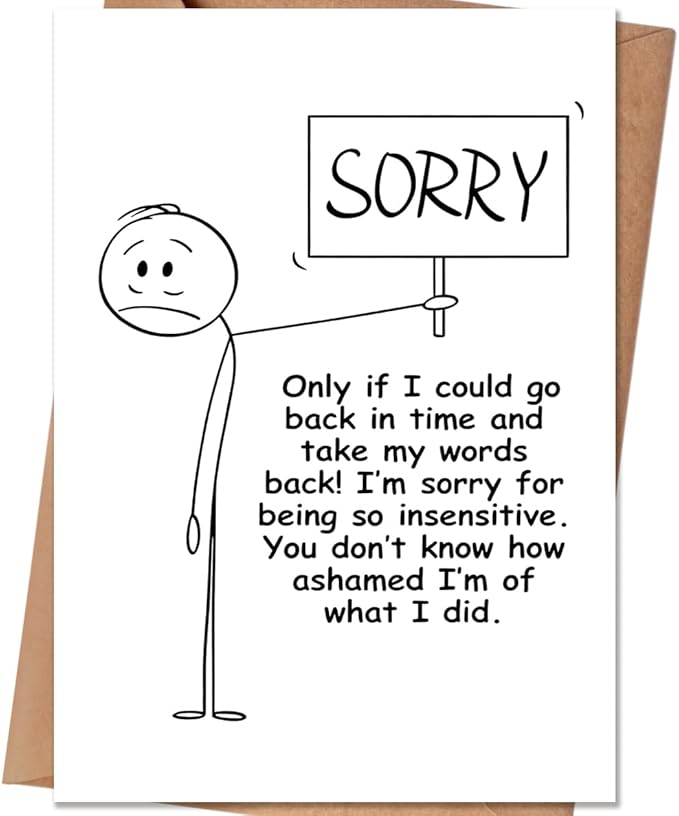 Apology Card for Him Her, I'm Sorry Gifts for Her, I'm Sorry Cards for Friends Family