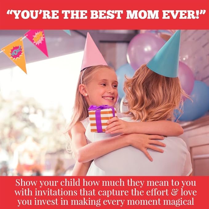 Funny “Holy @%” 40th Birthday Party Theme 20 Invitations 5x7 Fill-In Cards with Envelopes, Adult Humor Design for Milestone Birthday Celebration, Made in USA by Amanda Creation