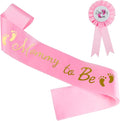 2 Pcs Baby Shower Decorations, Mommy to Be Sash and Daddy to Be Badge Set, It's a Themed Party Supplies for Baby Shower and Gender Reveal Decoracion (Pink 2 Pcs)
