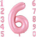 Number 6 Balloon 40 Inch Pink Number Balloon Foil Mylar Alphabet Balloon for Birthday Wedding Baby Shower Party Large Number Balloon