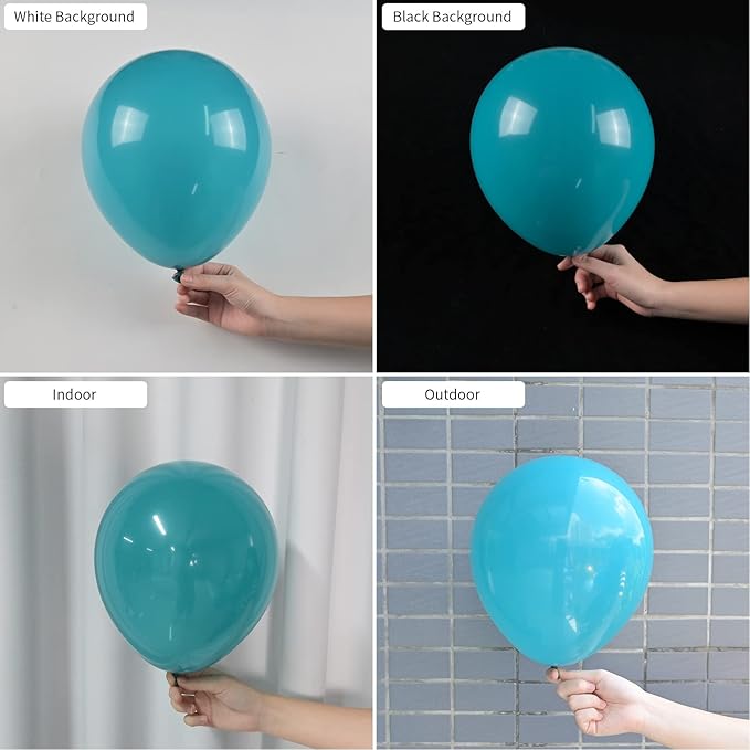 Peacock Blue Balloons Turquoise Blue Latex Balloon 5 10 12 18inch Different Sizes 103pcs Teal Blue Balloons Arch Kit for Kids Birthday Party Decoration Gender Reveal Baby Shower Wedding Whale Theme